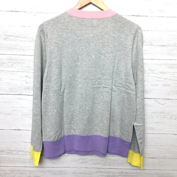 NEW Charter Club Women's Large Fall In Love Grey Sweater Retro Style Lightweight - Picture 7 of 8